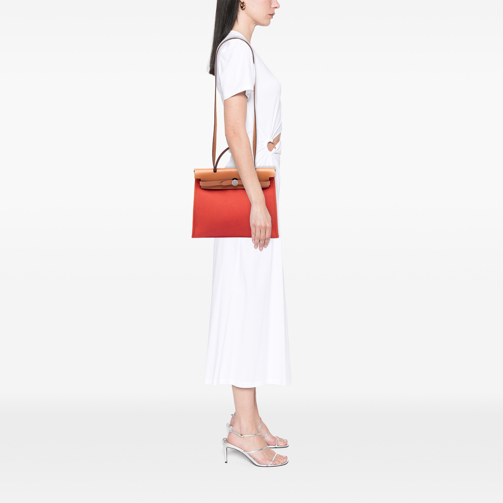Pre-Loved Hermes Toile Herbag Zip 31 - Picture 7 of 8